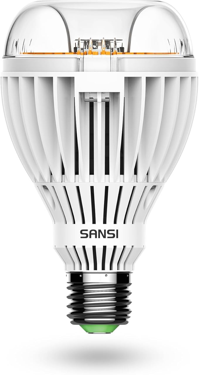 SANSI 350W Equivalent A21 LED Light Bulbs, 5500 Lumens 3000K Light Bulbs, Non-Dimmable E26 Bulb w/Ceramic Technology, 22.5 Years Lifetime, 36W Power Energy Saving LED Bulb for Home Workspace