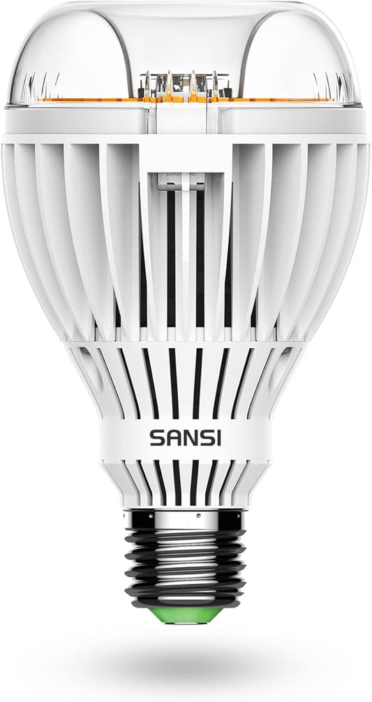 SANSI 350W Equivalent A21 LED Light Bulbs, 5500 Lumens 3000K Light Bulbs, Non-Dimmable E26 Bulb w/Ceramic Technology, 22.5 Years Lifetime, 36W Power Energy Saving LED Bulb for Home Workspace