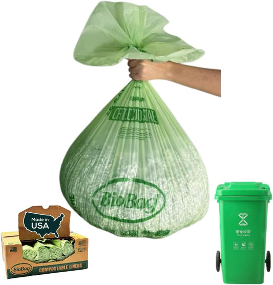 BioBag (USA) The Original Compostable Bag, 39 Gallon, 120 Count, 100% Certified Compostable Trash