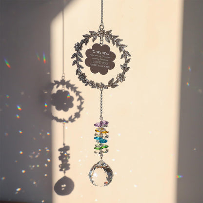 Gifts for Mom, I Love You Sun Catcher for Mother Birthday, Mother's Day Crystal Suncatcher for Windows Rainbow Maker, Hanging Ornament for Mothers Day, Mom Birthday Gift Christmas Thanksgiving