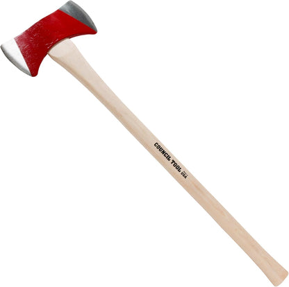 COUNCIL TOOL Double Bit Axe - 3.5 lb. Michigan Pattern Axe with 36" Straight Wooden Handle & Forged Steel Head - 35-2MR