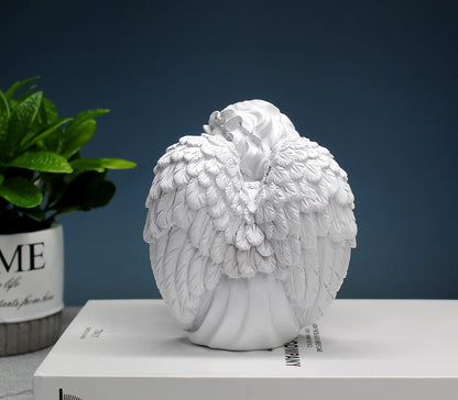 Praying Angel Figurine, Waterproof Angel Wings Statue, Garden Memorial Angel, Resin Praying Angel Figurine for Home Decor or Garden