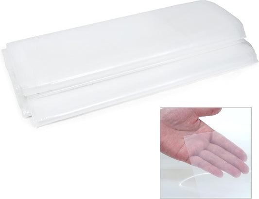 CAPHAUS 6 mil Clear Greenhouse Plastic Sheeting, 4-Year UV Resistant Polyethylene Film, Hoop House Cover for Horticulture, Gardening, Farming and Agriculture, 90% Light Transmittance, 25’ x 32’