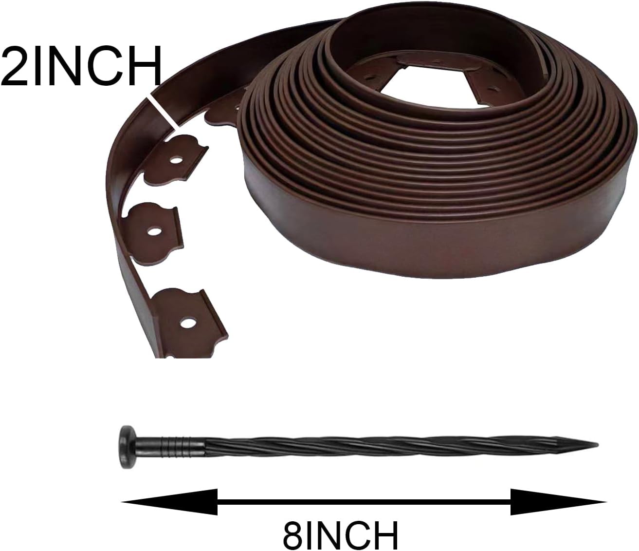 Landscape Edging,40FT Plastic Garden Edging with 40 Stakes,2 Inch Tall Lawn Edging for Lawn,Yard,Flower Gardens Border