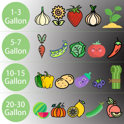 7 Gallon Grow Bags, 5-Pack Fabric Pots 300G Thickened Aeration Non-Woven Grow Bag 7 Gallon with Handles, Garden Bags to Grow Vegetables, Fruits
