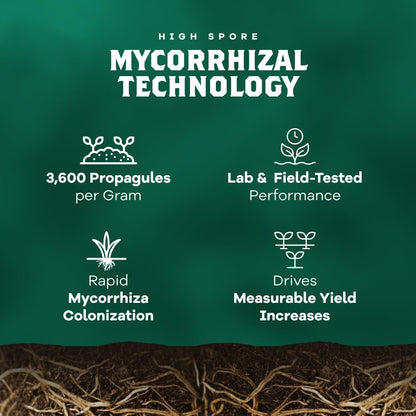 DYNOMYCO Spark WP Mycorrhizal Fungi, 11oz Wettable Powder – 3-In-1 Root Enhancer Amplifies Nutrient Uptake & Yield – Treats 70Plants, Indoor/Outdoor Bio-Stimulant – Dissolves Fast in Seed Starter Soil