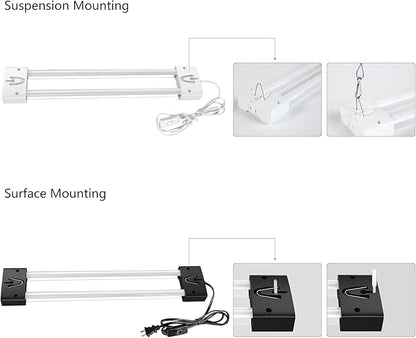 LED Grow Lights 16W Full Spectrum Integrated Growing Lamp Lighting Fixtures with High PPFD for Greenhouse Hydroponic Indoor Plant Seedling Veg and Flower