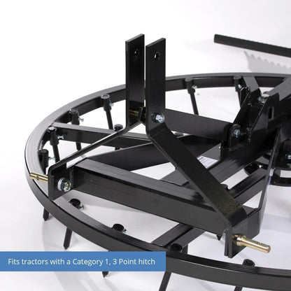 Titan Attachments Arena Spin Harrow Groomer 72" Cat 1 3 Point Quick Hitch HD (Add Optional Rake Attachment: Yes)