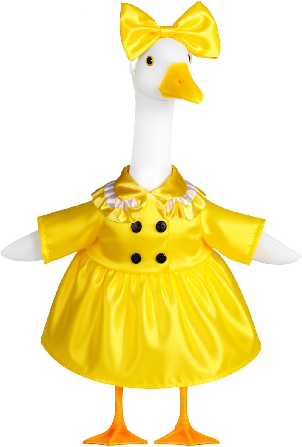 Porch Goose Outfit Flower Lawn Goose Dress Clothes for 23" Large Geese Statue Outdoor Patio Yard Lawn Art Decoration