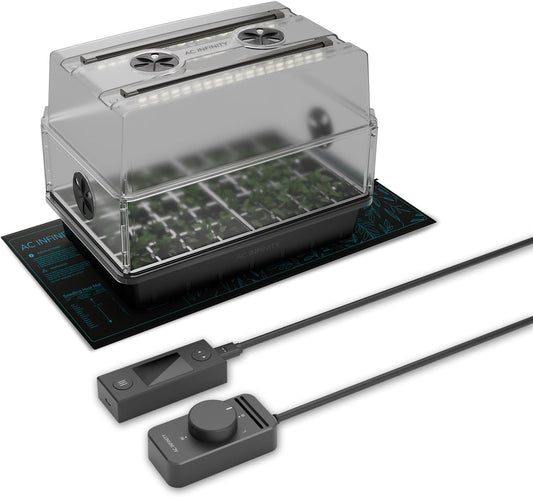 AC Infinity Heavy-Duty Humidity Dome 5x8 Germination Kit with Waterproof Seedling Mat, Full