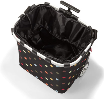 reisenthel carrycruiser dots - Portable Shopping Trolley with Sturdy Aluminum Frame, Shoulder Strap and Removable mesh Inner Bag -Water-Repellent