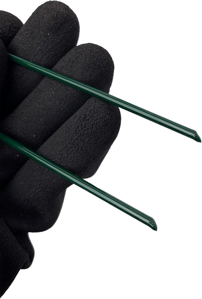 100Pcs Metal Garden Landscape Stakes 6 Inch Landscape Staples,Green Baked Enamel U Stakes for Ground for Weed Barrier,Outdoor Decoration,Tarps,Irrigation Pipes Fixed