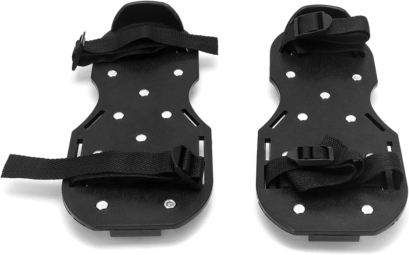 QWORK Gunite Spiked Shoes With 3/4” Short Spikes Perfect For Epoxy Floor, Overlays, Cover Installation, Green Color (Pair)