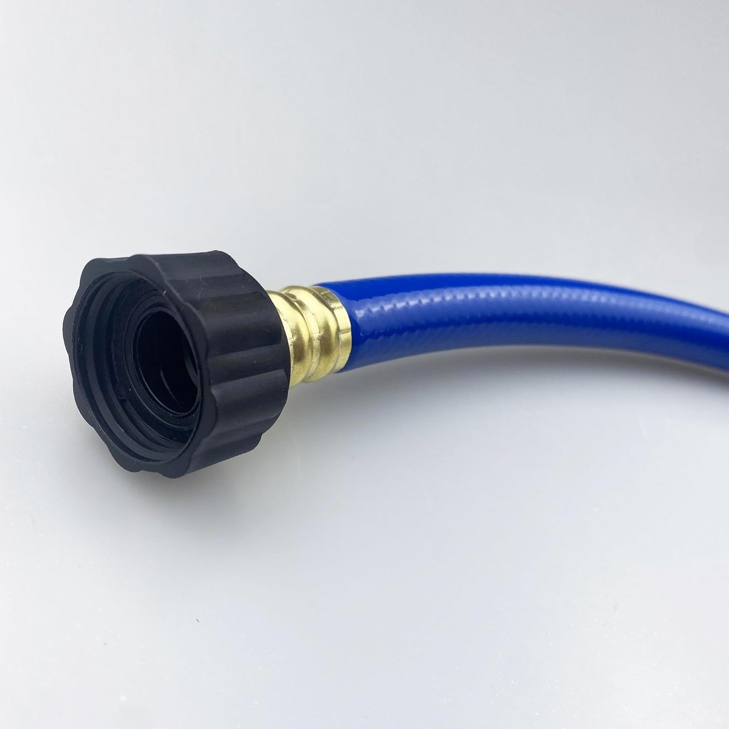 PVC Garden Hose 1/2 Inch, Flexible Water Hose with Male and Female Fittings, No Leaking, Heavy Duty, for Household, Outdoors, Lawns, Patio (25 FT, Blue, Plastic Fittings)