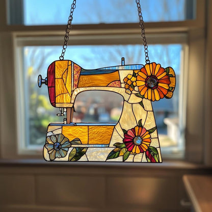 Sewing Machine Acrylic Suncatcher Ornament Quilting Ornament Tailor Shop Sewing Room Decor Gift for Mom Grandma