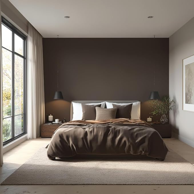 EVOLVE Paint & Primer: Environment-friendly, Low Sheen with One-coat Coverage for Interior & Exterior surfaces (Espresso, 5-Gallon)
