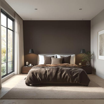 EVOLVE Paint & Primer: Environment-friendly, Low Sheen with One-coat Coverage for Interior & Exterior surfaces (Espresso, 5-Gallon)