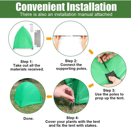 Winter Plant Covers for Freeze Protection, Large Frost Protection Cloth for Shrubs, Trees & Roses, Plant Warming Cloche for Frost & Cold Weather(24inch,2-Pack)