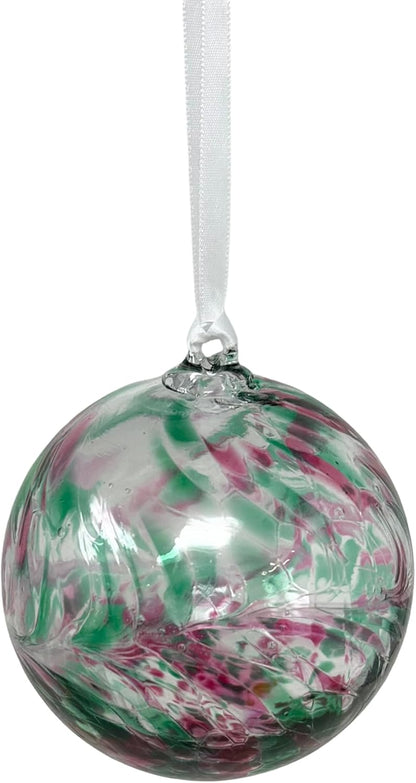 Small Friendship Glass Ball Globe - Opal 3.5 inch Hand Blown Handmade Hanging Garden Gazing Ball Indoor Outdoor Home Décor