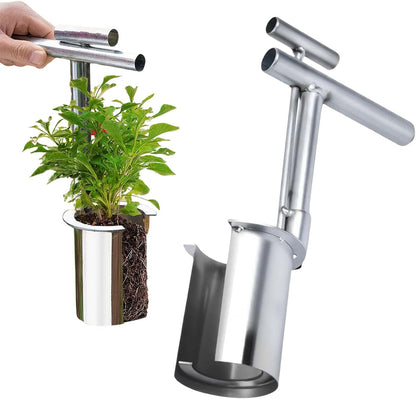 Bulb Planter Tool Garden Transplanter Tool for Digging, Lawn and Garden Tool Plant and Fruit Tree Seedling Transplanter Seed Planting Tools Hole Bulb Digger Tool Hole Maker for Planting