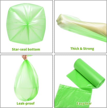 5.2 Gallon Biodegradable Trash Bags (THICKENED) | Eco Friendly, Unscented, 20L Strong Multipurpose Waste Bags for Bathroom Bedroom Office Kitchen, 160 Count | Compostable Garbage Bag by EnvoWise