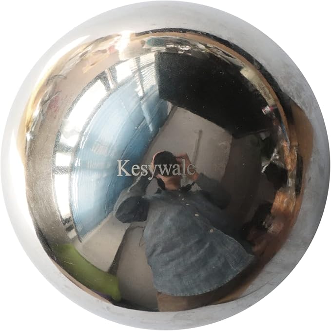 Kesywale Decorative Gazing Ball Set, 7PCS 50-150 mm Gazing Globe Mirror Ball Garden Spheres Centerpiece Balls for Home Outdoor Decor Ornament (Silver)