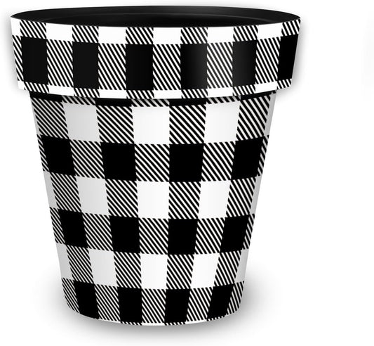 Briarwood Lane Black and White Buffalo Check Medium Planter