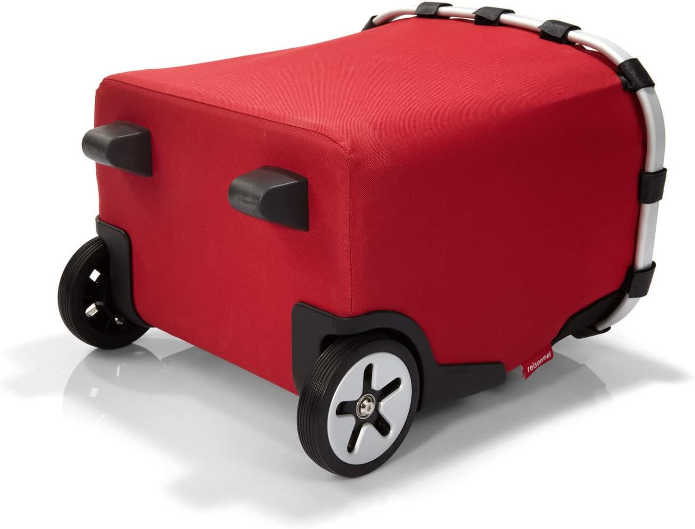 reisenthel carrycruiser red – Portable Shopping Trolley with Sturdy Aluminum Frame, Shoulder Strap and Removable mesh Inner Bag - Made of Water-Repellent Material.