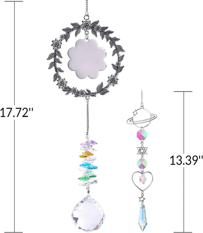 Women Thank You Gifts for Teachers Doctors Nurses, Suncatcher with Thank You Text, Crystal Sun Catcher Ornament for Window Rainbow Maker, Appreciation Gratitude Gifts for Teacher Doctor Friend