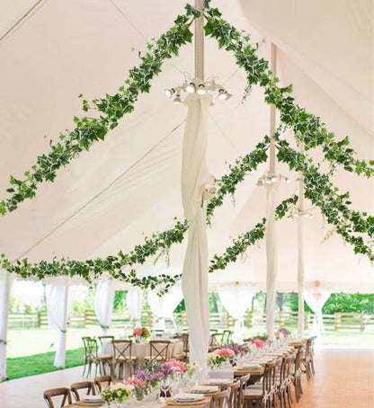 RECUTMS 74.8inch Artificial Ivy Vines 2 Pack Fake Hanging Plants with Leaves UV Resistant Faux Garland Greenery for Bedroom Wall Window Wedding Party Decoration