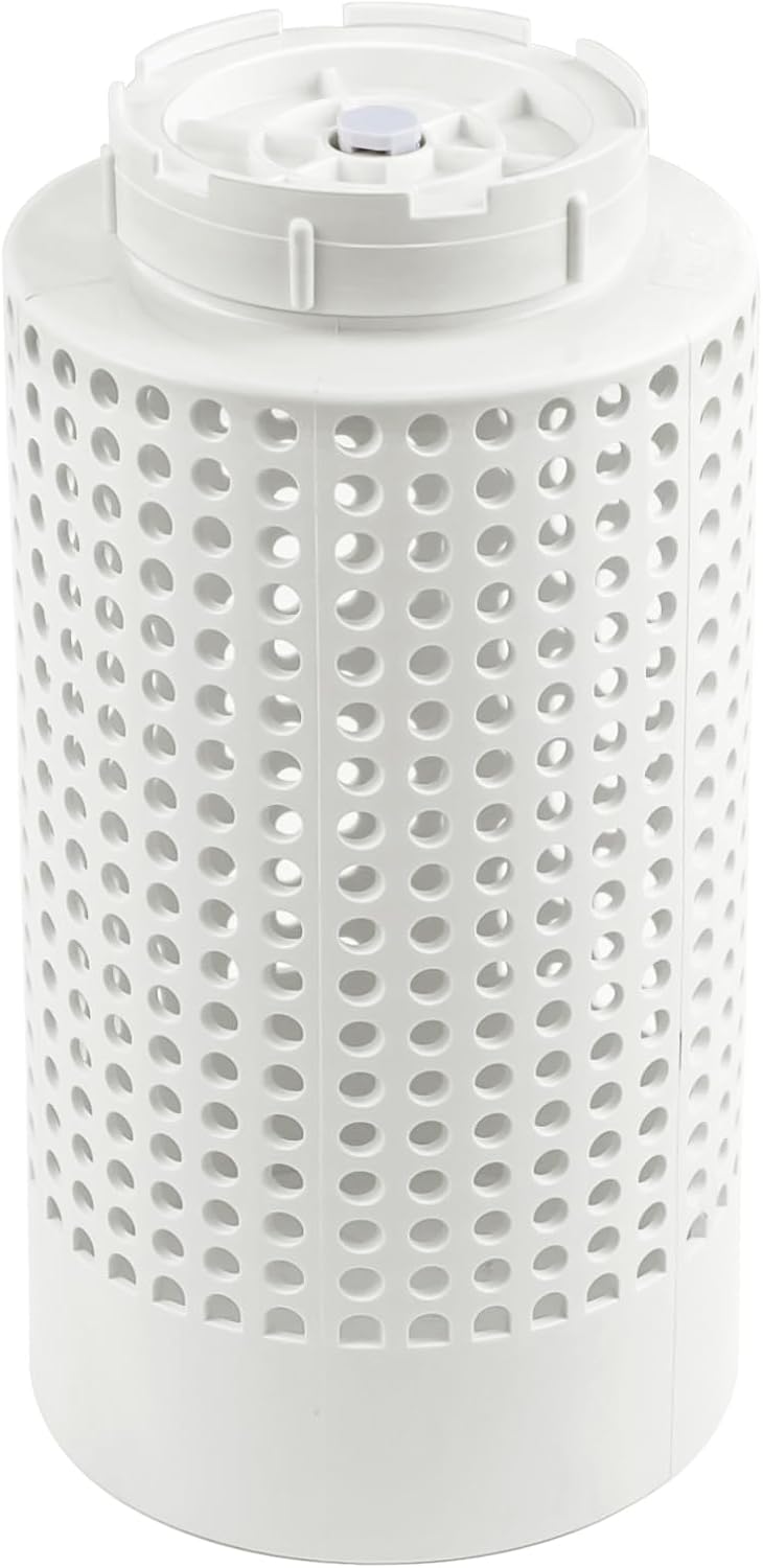 Inground Worm Farm Composter, Outdoor In-Ground Worm Compost Bin for Raised Garden Beds and Yards, In Ground Composting Bin 2 Gallons for Recycling Scraps, 6.3"x6.3"x12", BPA Free, White
