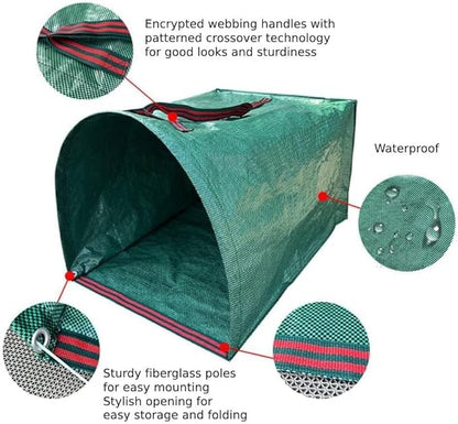 72 Gallon Yard Lawn Garden Bags, Large Standable Leaf Bags,Outdoor Garbage Can - Collapsible Trash Can for Parties, Yard Waste, or Laundry - Camping Accessories