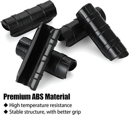 50 PCS Greenhouse Clips 3/4 inch Plastic Greenhouse Clamps 20mm Black ABS Snap Clamp Tube Clip Garden Buildings Tube Clip for Greenhouse Film Sunshade Nets Frame Shelters- Outer Ø 0.95” inner Ø 0.78”