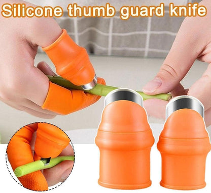 Fruit and Vegetable Picking Potted Plants Trim Silicone Thumb Knife Set, Picking Portable Knife, Easy Gadgets, Garden Tools