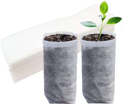 Belit 100 Pcs 10.2" H Deep Nursery Grow Bags, Non-Woven Plants Pots Container for Starting Rooted Plants Vegetable, Flower, Seedling Tree