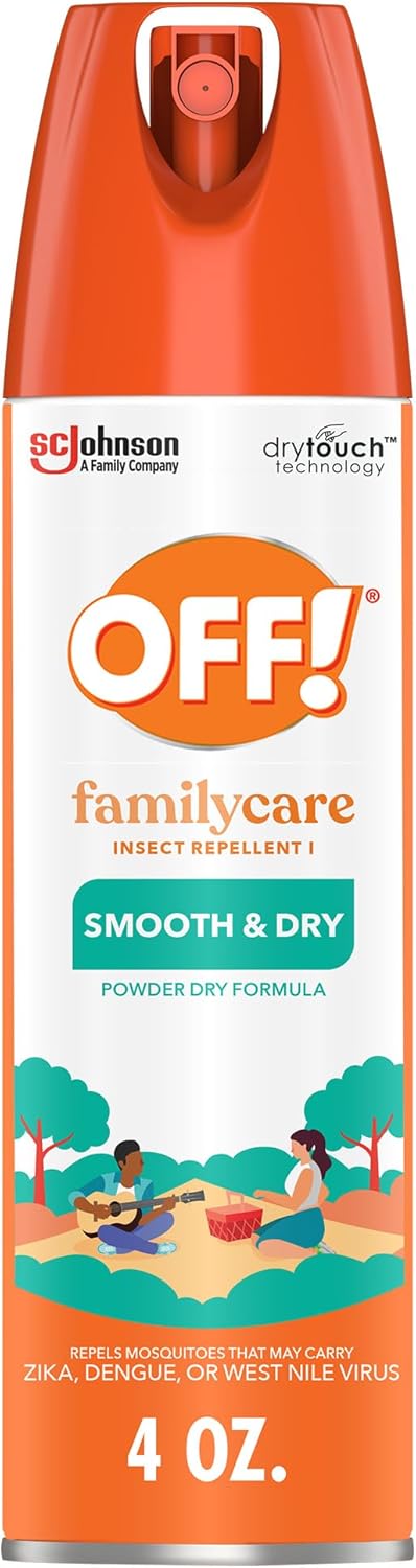 OFF! FamilyCare Insect & Mosquito Repellent Aerosol, Smooth and Dry Formula Bug Spray, Provides up to 6 Hours of Protection, 4 oz