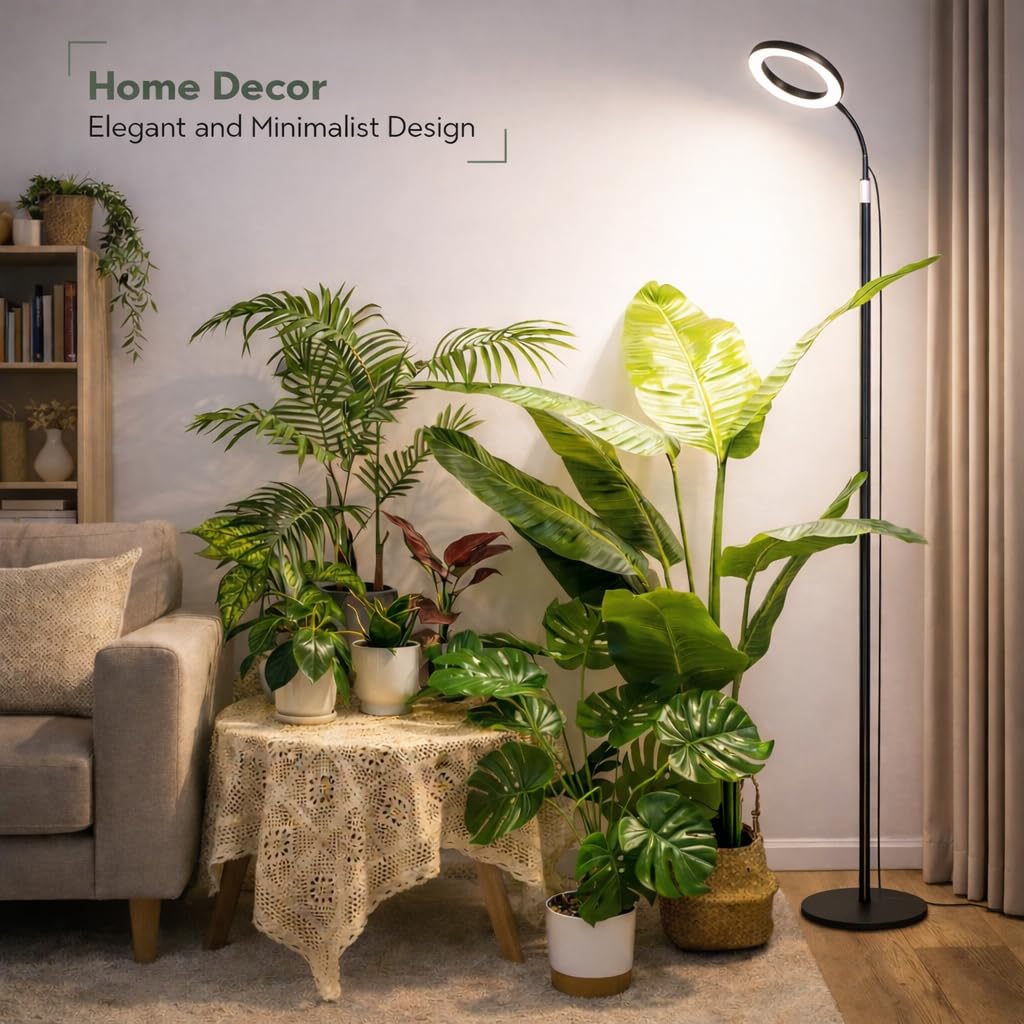 LBW Grow Light with Stand for Indoor Plants, Adjustable Height up to 68", Full Spectrum Grow Light