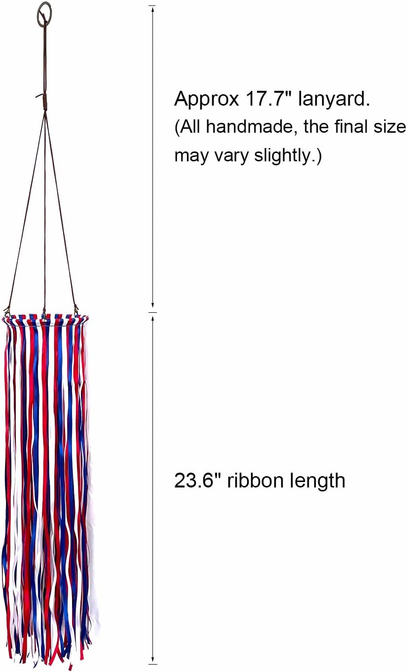 Satin Ribbon Windsock Streamer, Outdoor Decorations for Your Patio, Garden, Yard, Dock and Camper, 41-Inch, WS41-LBH