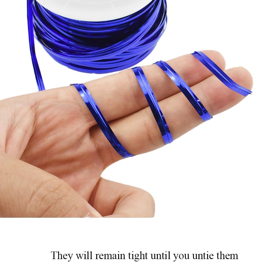 HAHIYO 100Yards/300Feet/91M Blue Metal Twist Ties Bread Candy Coffee Bag Ties Plant Garden Twist Ties for Cellophane Treat Bag Gift Wraping Bag Plastic Bag Halloween Party Cake Present Art Craft