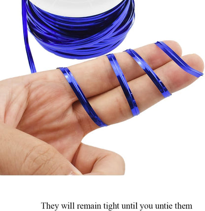 HAHIYO 100Yards/300Feet/91M Blue Metal Twist Ties Bread Candy Coffee Bag Ties Plant Garden Twist Ties for Cellophane Treat Bag Gift Wraping Bag Plastic Bag Halloween Party Cake Present Art Craft