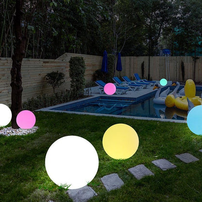 12-inch Dimmable Solar Globe Light, RGB 16 Color Changing Large Glowing Orb Light w/Remote, Waterproof Outdoor Solar Ball Lights with Ground Stake, Perfect for Backyard Garden Poolside