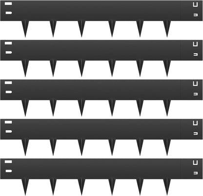 Steel Landscape Edging, 5 Packs 39 x 3.8 in Rust-Resistant Metal Landscape Edging, Bendable Garden Edging Border, Easy-to-Install, Flower Bed Yard Pathway Divider Black