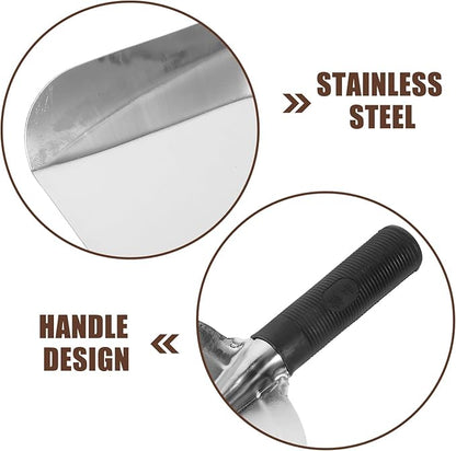 Kisangel Stainless Steel Square Shovel Small Gardening Hand Shovel Garden Hand Trowel Gardening Tools Digging Rural Small 201 Stainless Steel