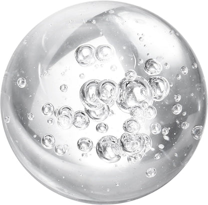 uxcell 30mm/1.2" Crystal Sphere Ball Bubble Glass Solid Decorative Sphere Crystal Ball Prop Ornament for Feng Shui Divination Fortune Telling Tabletop Fountain Decoration, Clear