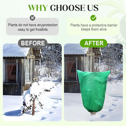 Plant Covers Freeze Protection, 4 Pack Zipper Drawstring Plant Cover, Reusable Frost Protection Covers for Shrubs Outdoor Garden, Large Plant Protection Bags (39.4×47.3（6pcs）)