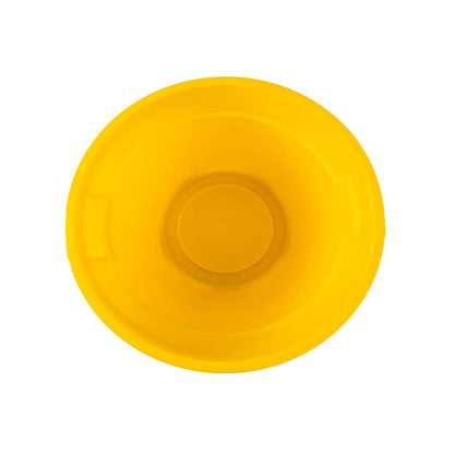 20 Gallon Trash Can With Lid Round Ingredient Storage Containers Recycling Bin Kitchen Garbage Can Office Garbage Can Trash Barrel Plastic Barrel Yard Waste Bin Outdoor Trashcan (4, Yellow)