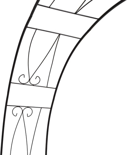 Metal Garden Arbor - 7'7"H x 3'11"W Outdoor Steel Arch Pergola Arbor for Climbing Plants Wedding Decoration