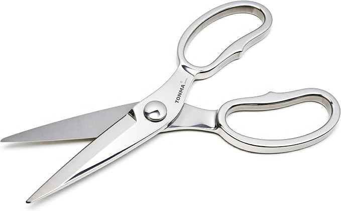 TONMA Kitchen Scissors All Purpose [Made in Japan] Japanese Kitchen Shears with Micro Serrated