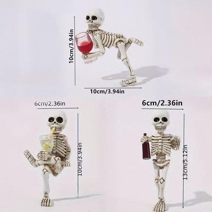 3 pieces Halloween skeleton flowerpot plant decoration, creepy Halloween statue skeleton suitable for flower, courtyard, lawn, cemetery decoration, haunted house props indoor/outdoor decoration