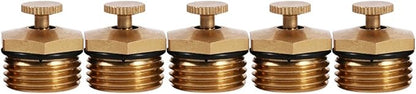 5pcs Brass Misting Nozzles Adjustable 1/2 inch Centrifugal Water Atomizing Spray Nozzle Mist Sprinkler Jet Water Save Sprinklers for Outdoor Cooling System Agricultural Lawn Garden Irrigation